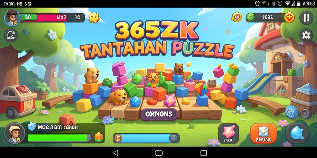 Screenshot gameplay 365ZK menampilkan berbagai teka-teki yang menarik.