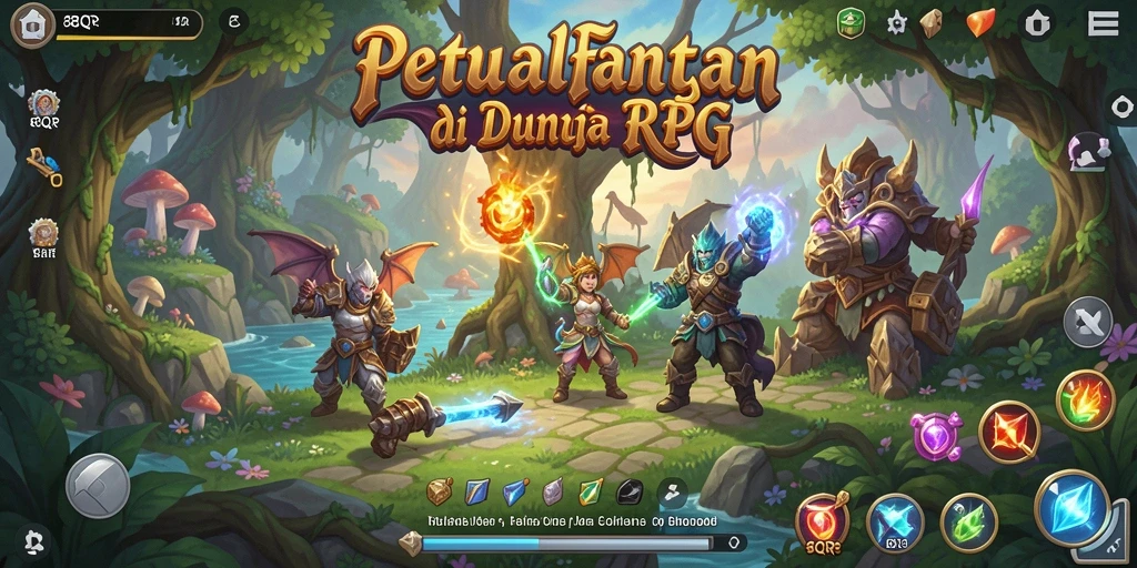 Tampilan gameplay RPG yang menarik dari 8QR.