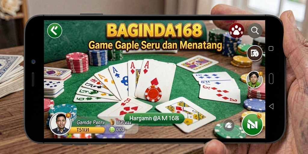 Tampilan gameplay BAGINDA168 yang seru dan interaktif saat bermain Gaple.