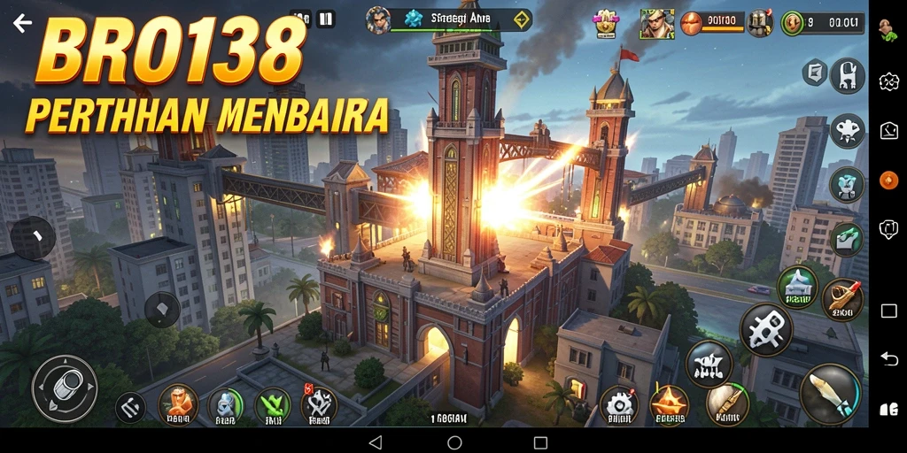 Tampilan menarik dari gameplay Tower Defense di BRO138.