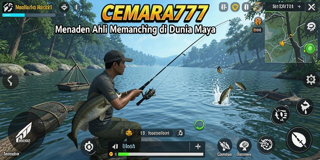 Tampilan gameplay CEMARA777 yang menampilkan aksi seru memancing.