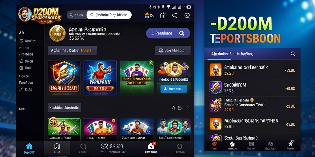 Screenshot D200M menunjukkan antarmuka taruhan yang menarik dan interaktif.