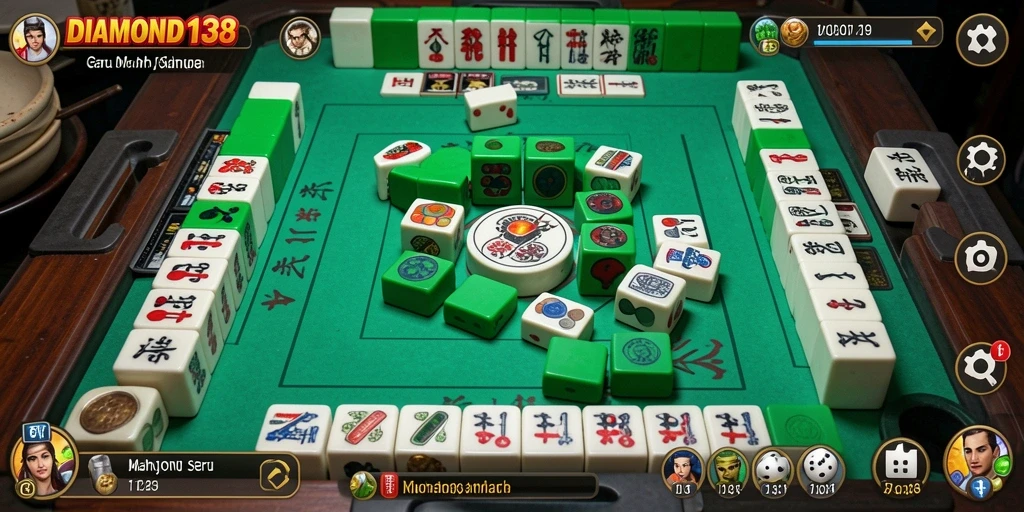 Tampilan menarik dari gameplay Mahjong di DIAMOND138.