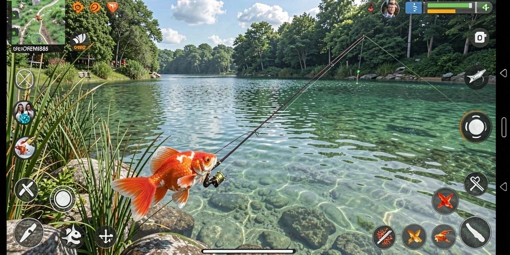 Tampilan gameplay DOREMI88 yang seru saat memancing.