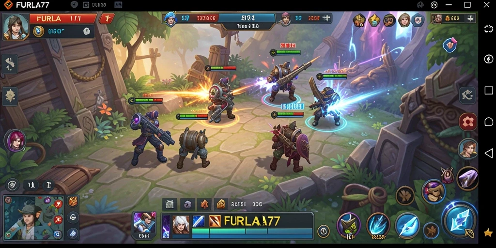 Tampilan gameplay yang menarik dan penuh aksi dalam FURLA77.
