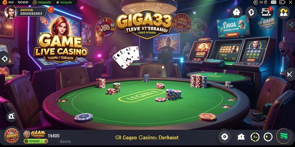 Tampilan permainan Live Casino GIGA33 yang mengasyikkan dan interaktif.