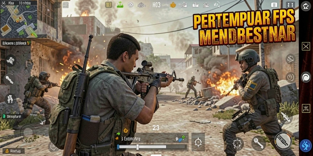 Tampilan gameplay H03 yang menegangkan dan penuh aksi.