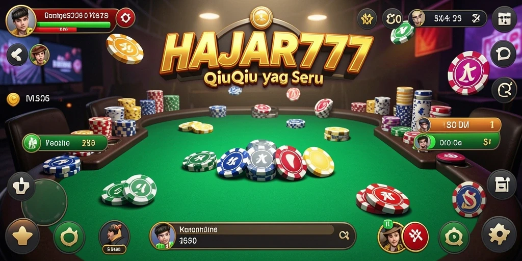 Tangkapan layar utama HAJAR777 menampilkan gameplay QiuQiu yang menarik.