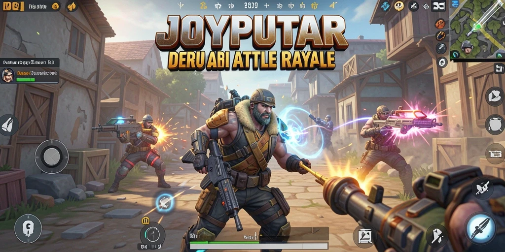 Tampilan gameplay seru dari JOYPUTAR dalam pertarungan Battle Royale.