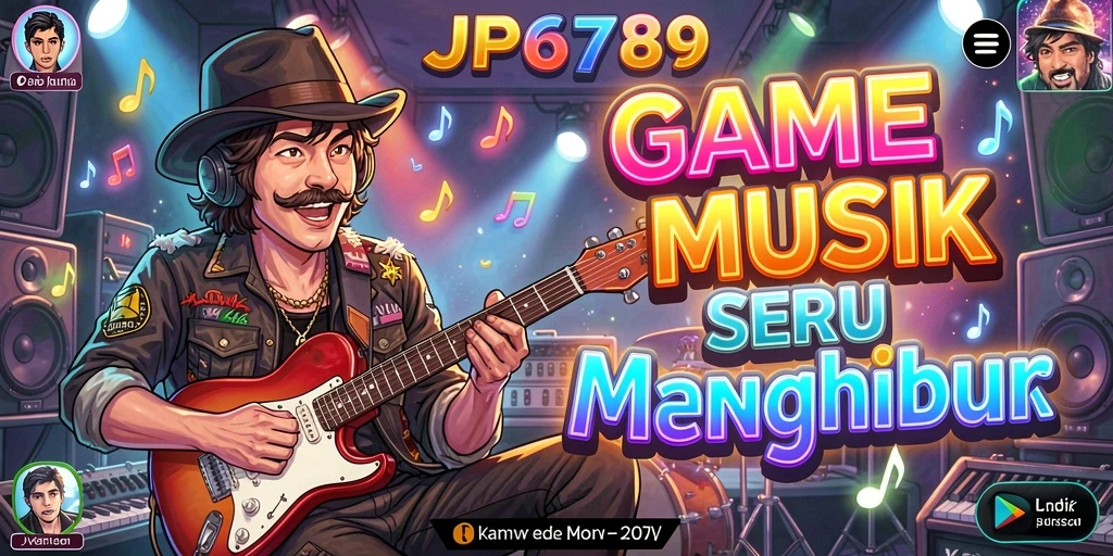 Tampilan gameplay seru di JP6789 dengan berbagai lagu.