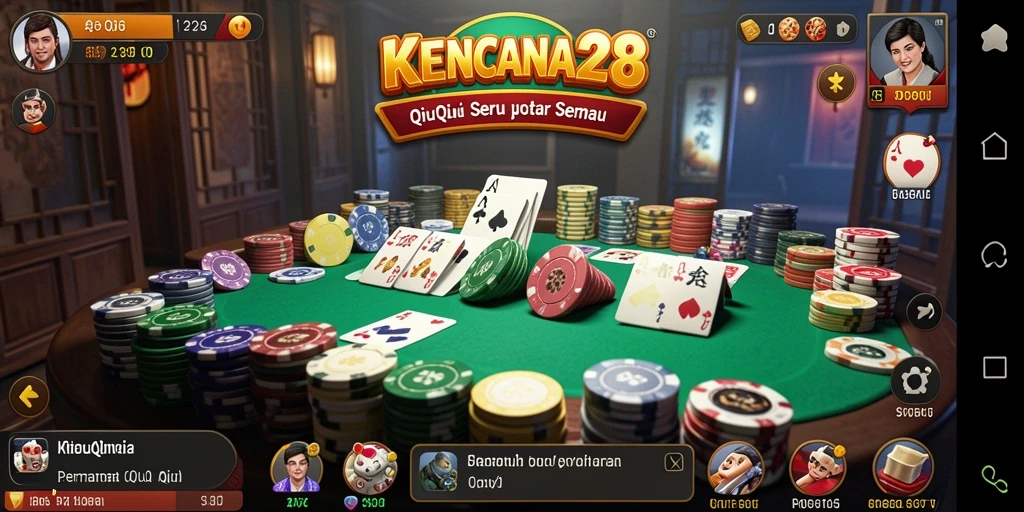 Screenshot gameplay KENCANA28 yang menunjukkan keseruan bermain QiuQiu.