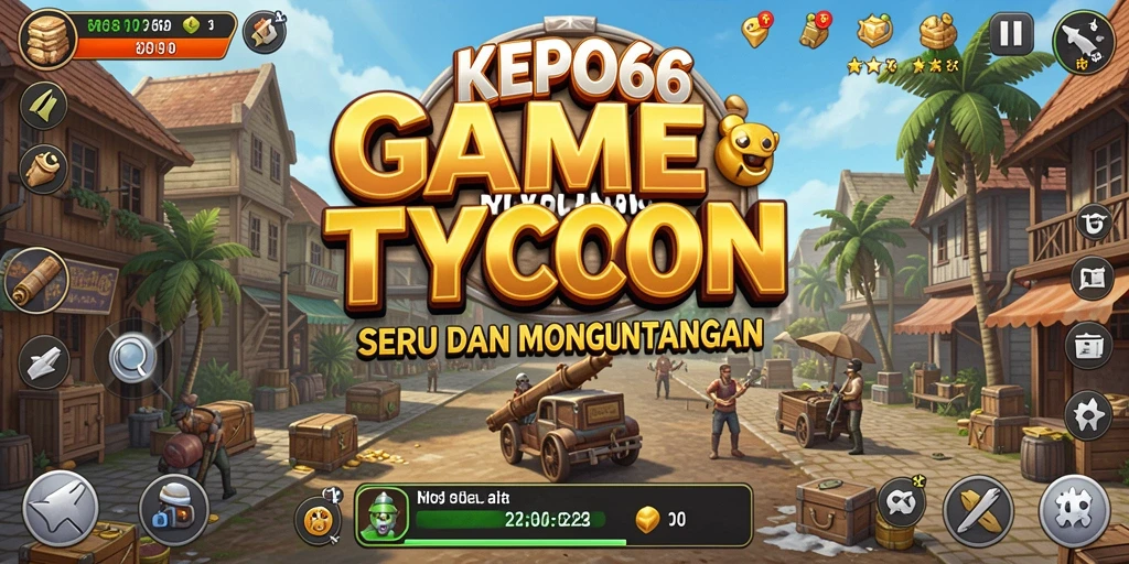 Tampilan gameplay KEPO66 yang menarik dengan berbagai usaha yang dapat dikelola.