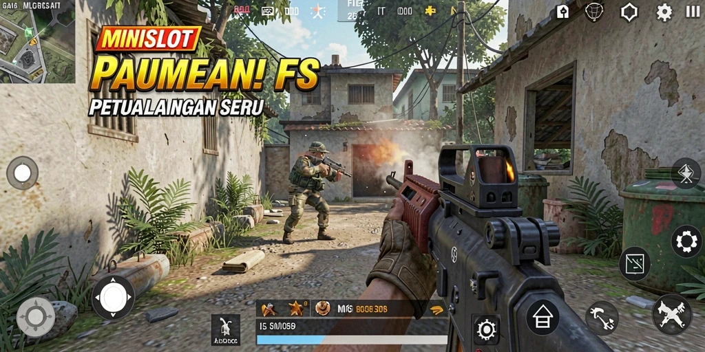 Screenshot gameplay <strong>MINISLOT</strong> yang menunjukkan aksi pertarungan seru.