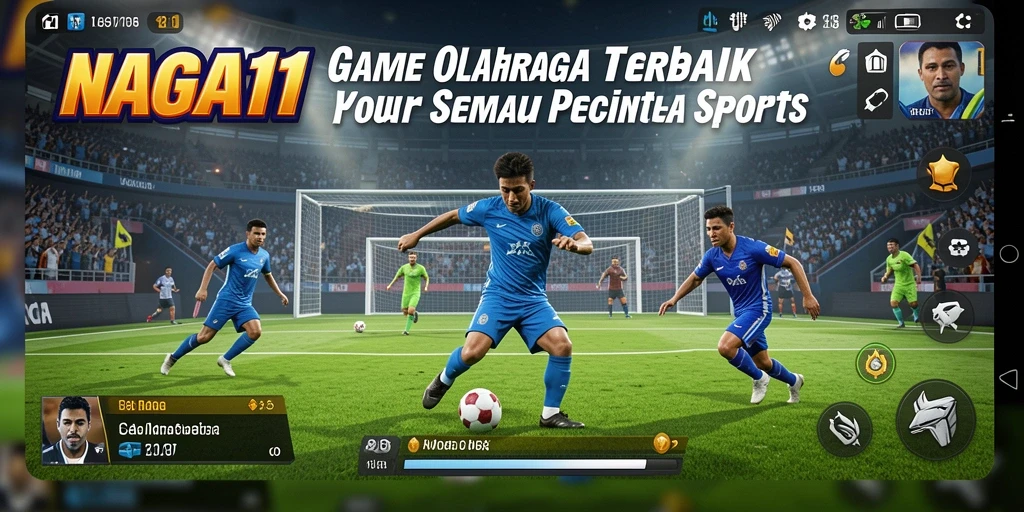 Screenshot NAGA11 yang menampilkan aksi seru dalam pertandingan olahraga.