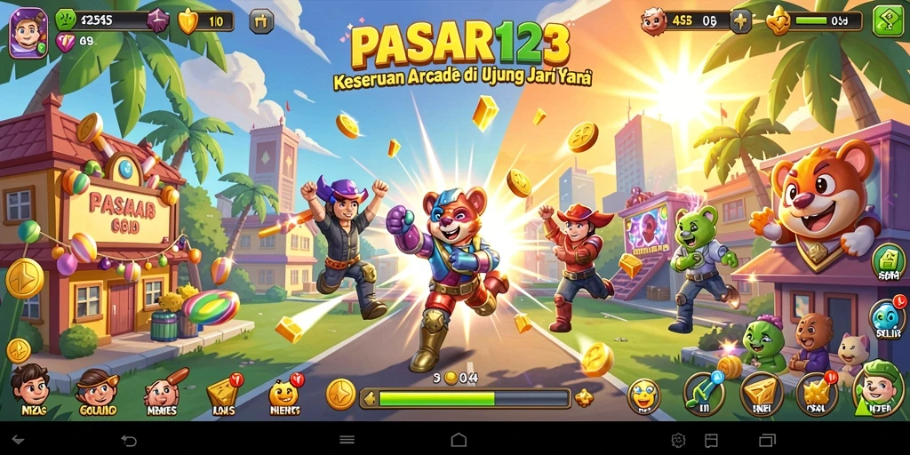 Tampilan gameplay PASAR123 yang seru dan menantang.