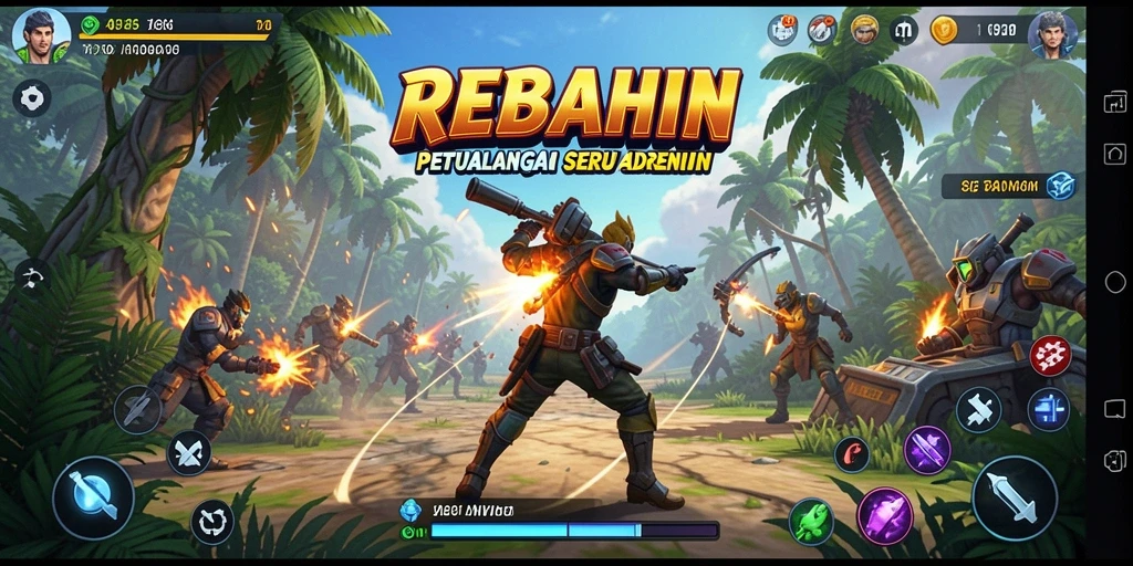 Gameplay seru dalam REBAHIN yang penuh tantangan.