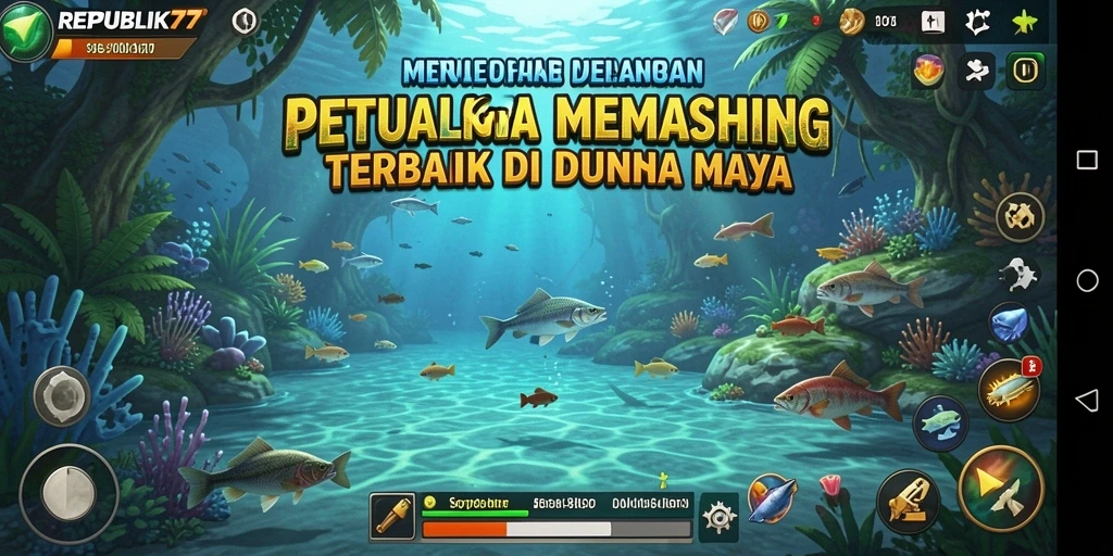 Tampilan screenshot gameplay REPUBLIK77 dengan aksi memancing yang seru.