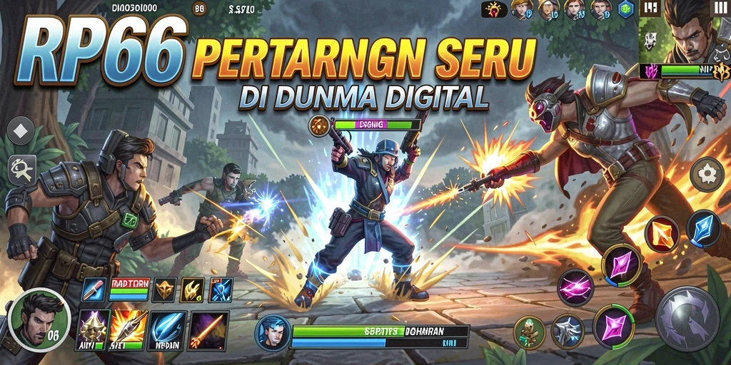 Screenshot RP66 menunjukkan pertarungan menarik antara karakter yang berbeda.