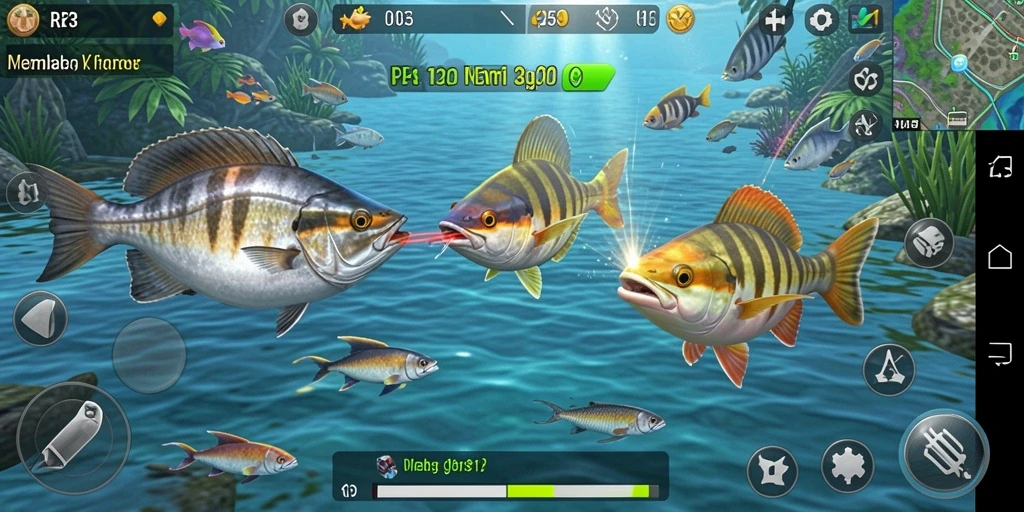 Tampilan gameplay Tembak Ikan yang seru di RR33.