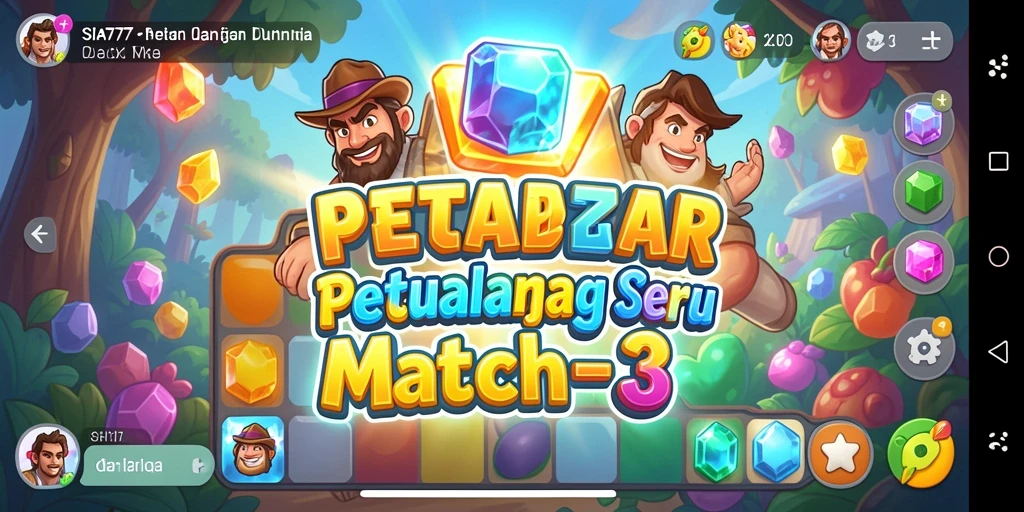 Tampilan gameplay menarik dari SIA777 dengan elemen Match-3 yang menantang.