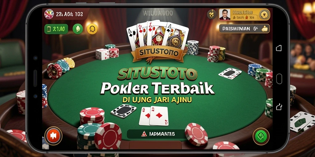 Tampilan gameplay Poker di SITUSTOTO yang menegangkan.