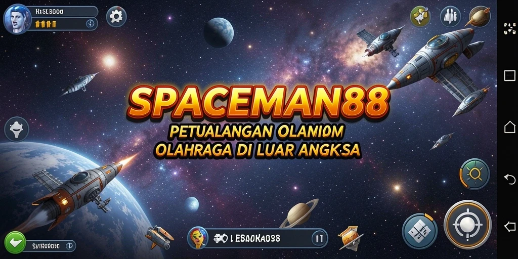 Screenshot SPACEMAN88 menampilkan aksi seru dalam olahraga luar angkasa.
