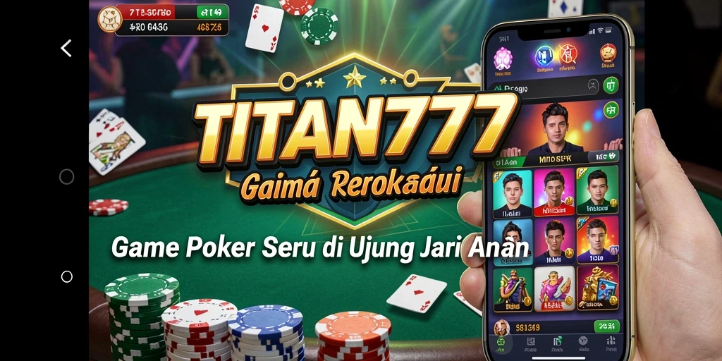 Screenshot gameplay TITAN777 menunjukkan suasana poker yang seru dan menegangkan.