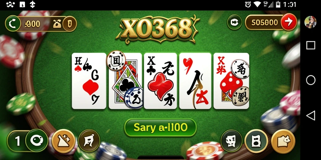 Tampilan gameplay seru dari permainan Domino XO368.